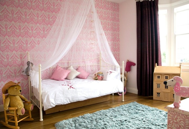 idee chambre fille rose