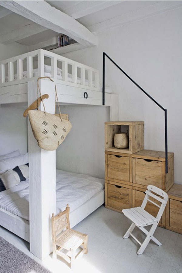 idée déco petite chambre meubles bois blanc