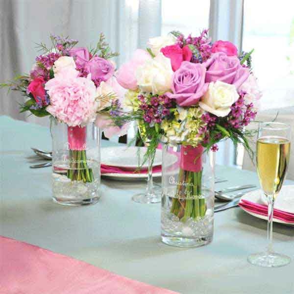 idee deco table fleurs