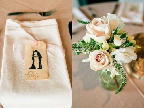 idee deco table mariage marques places