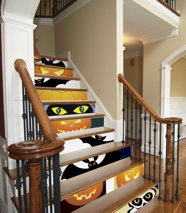idee décoration automne escalier