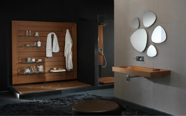 idee décoration salle de bain en bois