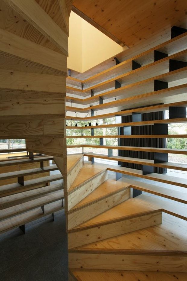 idee escalier bois original