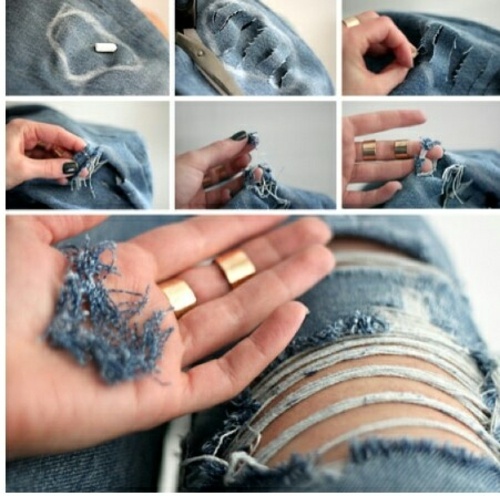 idee faire jeans troué