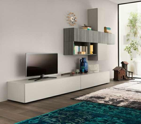 idee meuble télé design bois