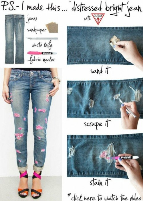 idee relooker vieux jeans trouves