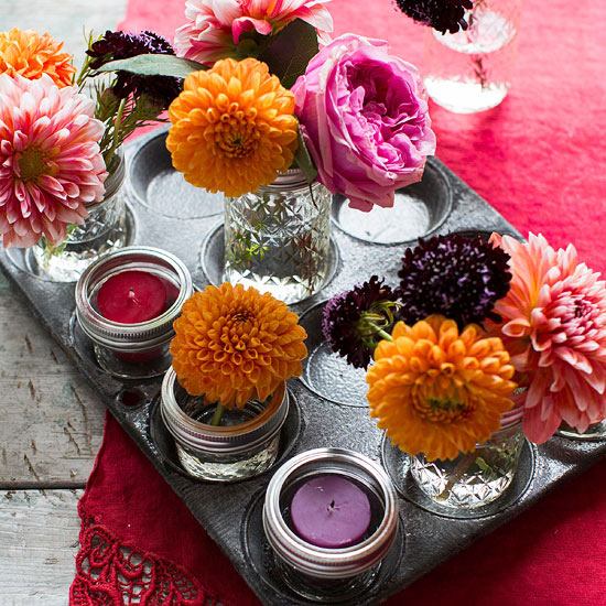 idées décoration fleurs table noël