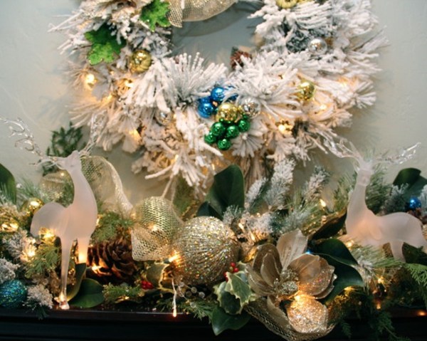 idée-décoration-Noël-cheminée-guirlandes