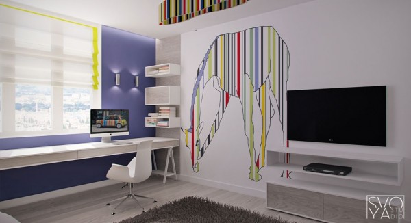 interieur design moderne chambre enfant giraffe