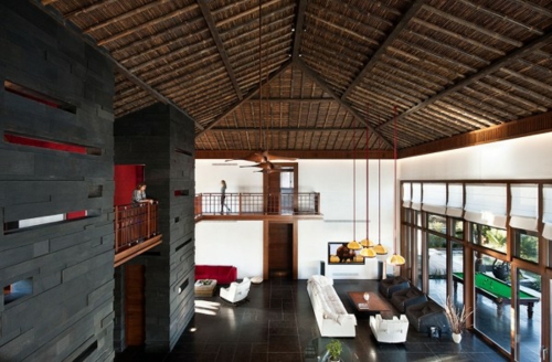 interieur planfond bambou