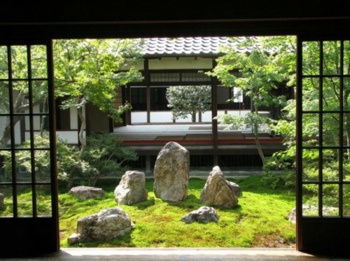 jardin decor japonais rochers