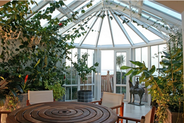 jardin hiver toit verre table