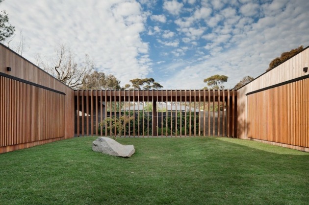 jardin minimaliste residence prive Hover house