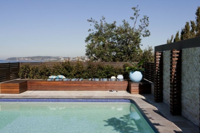 jardin moderne design original piscine