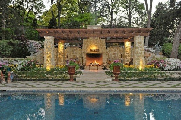 jardin piscine pergola design moderne