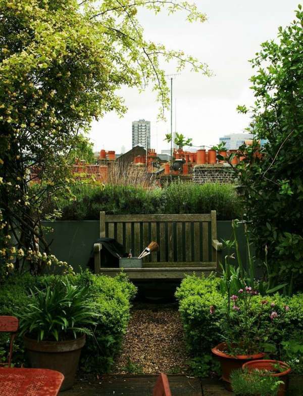 jardin sur le toit maison Kennedy Spitalfields