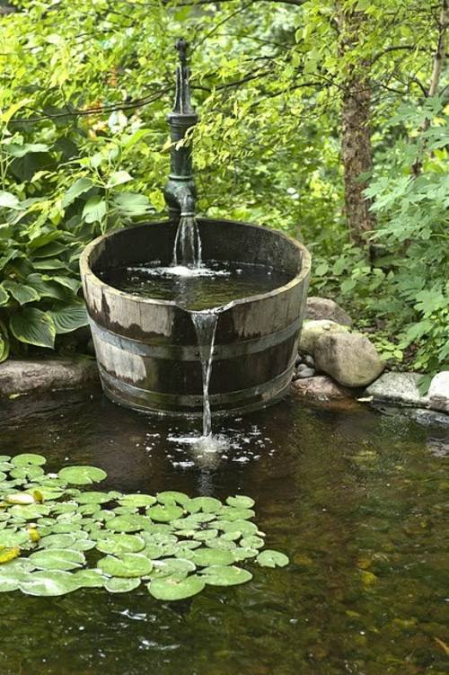 jardin zen japon seau wood bassin
