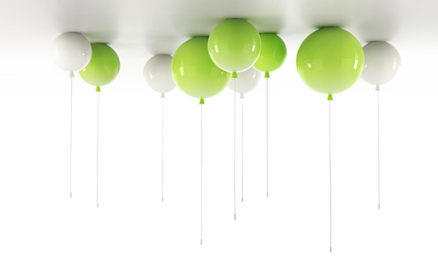 lampes design plafond vert
