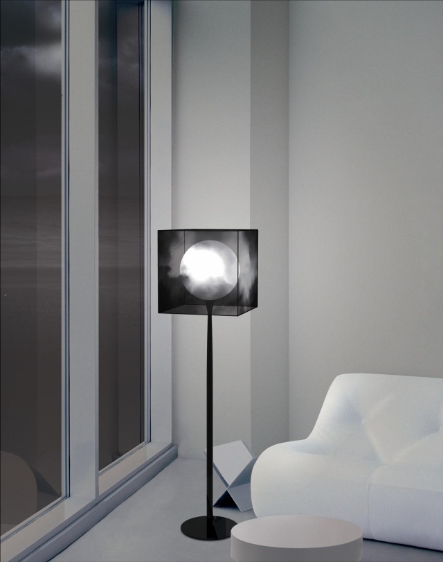 lampe-salon-design-Smoon-collection-noire-aspect-lune lampe de salon
