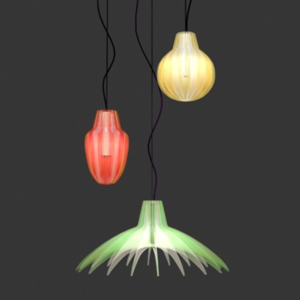 lampes suspendues multicouleurs design moderne