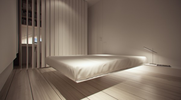 Les concepteurs aime l'idée de lit flotant tromper l'oeil 