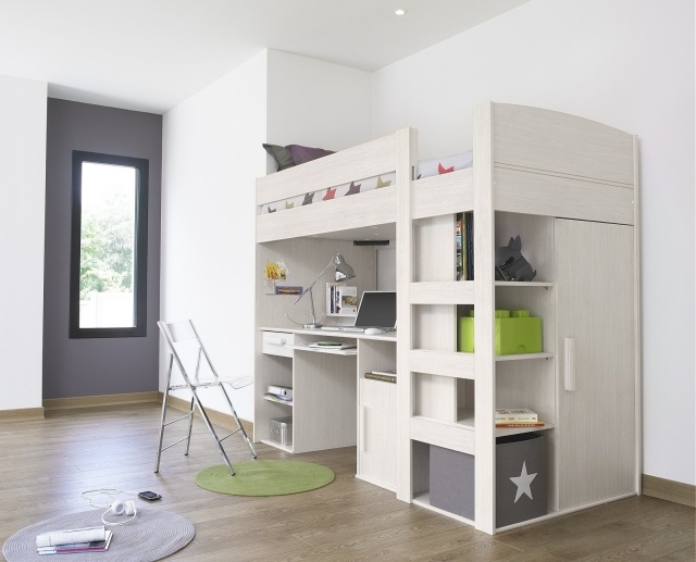 lit-mezzanine-enfant-blanc-design-élégant-accents-gris-vert-clair