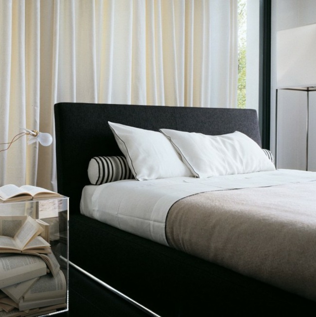 lit noir beige ivoire maison design