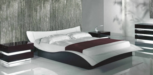 lit noir blanc moderne