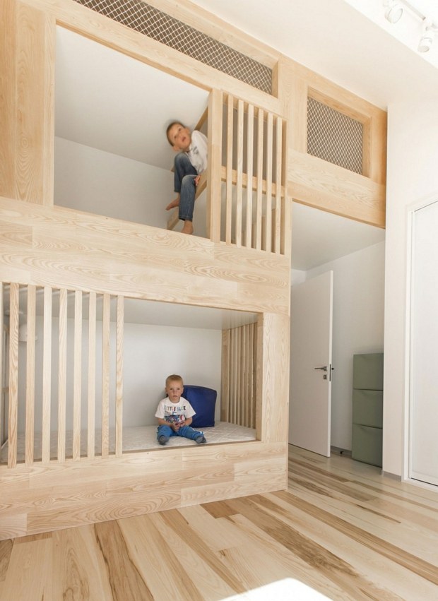 lits superposés bois faits sur mesure pour le loft design