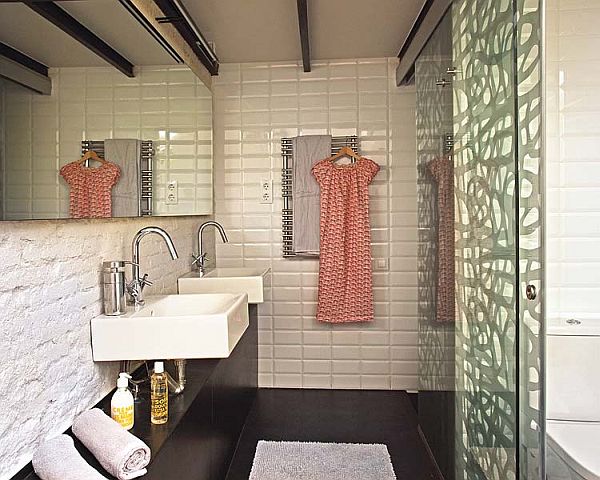 loft salle de bains blanc moderne