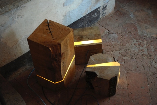 luminaire design troncs résine Marco-Stefanelli-Brecce