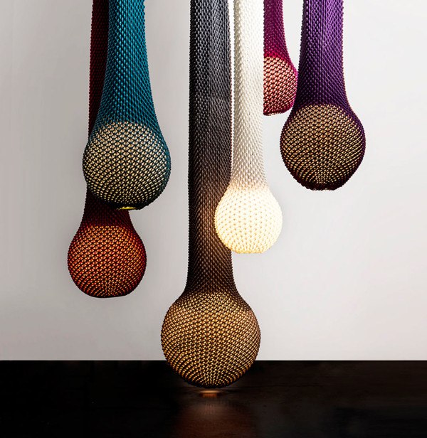 luminaires créatifs tricotés lampes