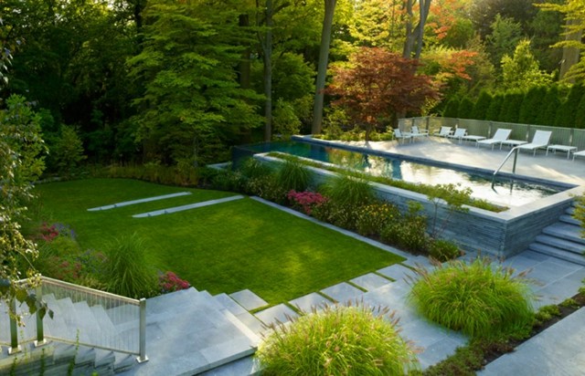 maison design jardin piscine