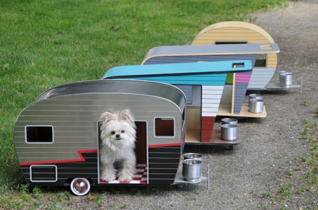 maison pour chien originale caravane