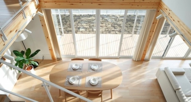 maison de style japonais minimaliste-éclairage-rail
