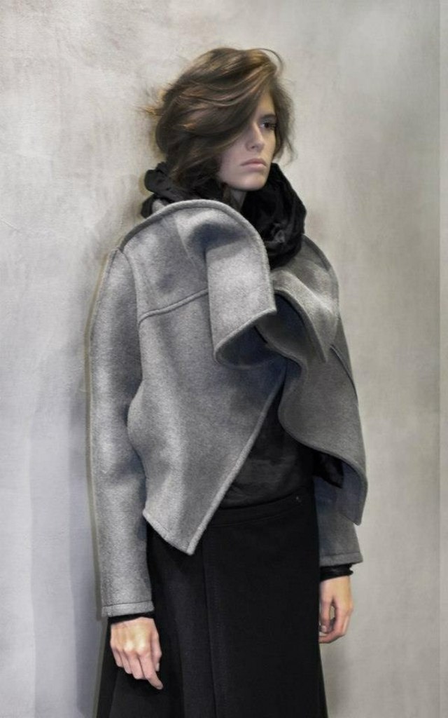 manteau gris hiver