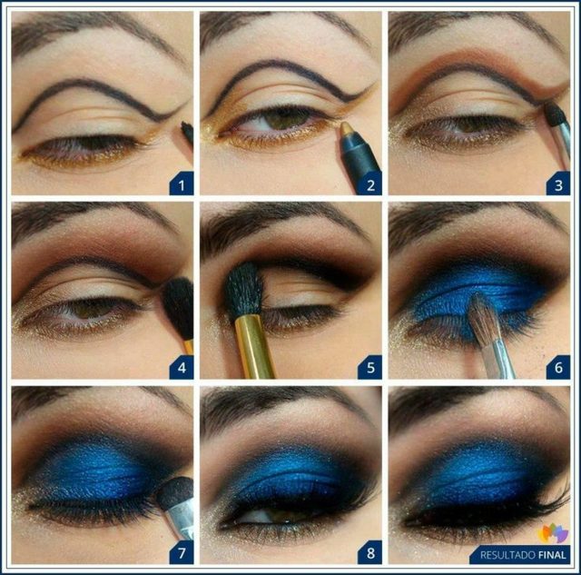 maquillage idée bleu