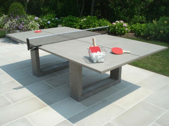 meuble beton exterieur table ping pong