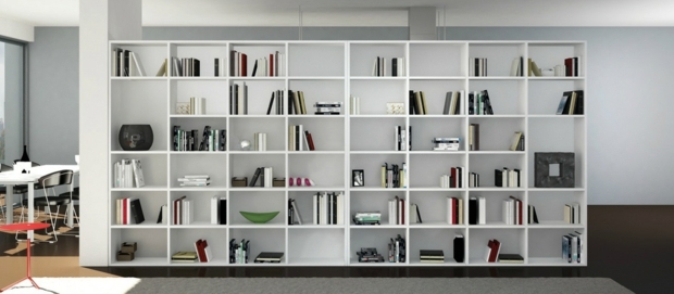 meuble bibliothèque blanc cloison