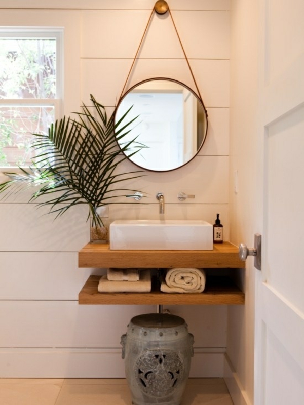 meuble bois salle bain original