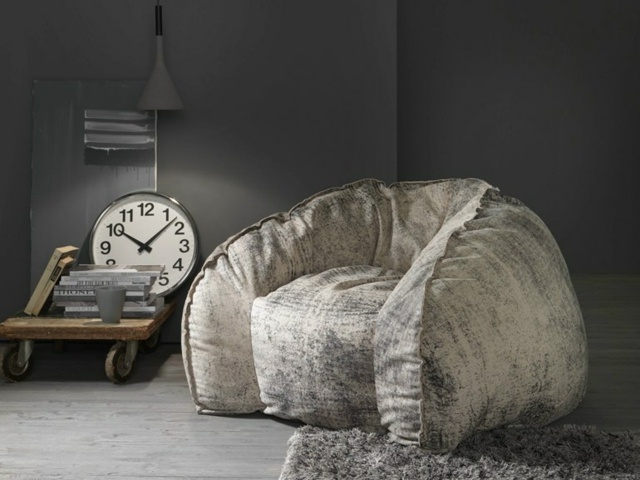 meuble de salon fauteuil design gris