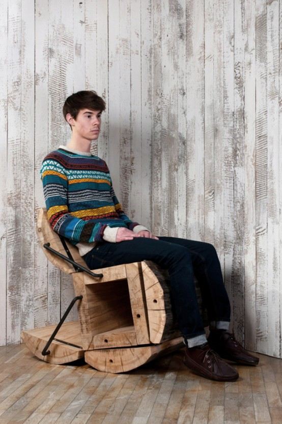 meuble forme chaise berçante
