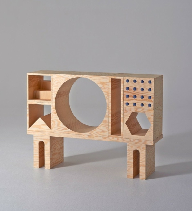 meuble inspiré par architecture formes géométriques