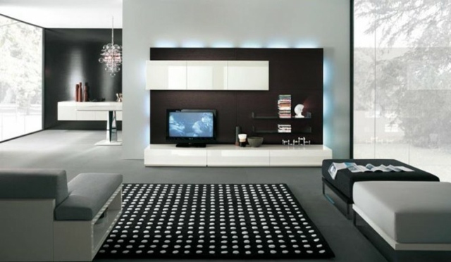 meuble moderne télé mur appartement