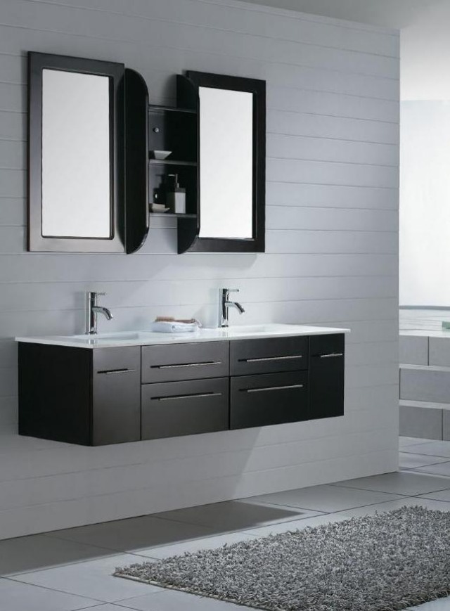 meuble salle de bain flottant design-contemporain