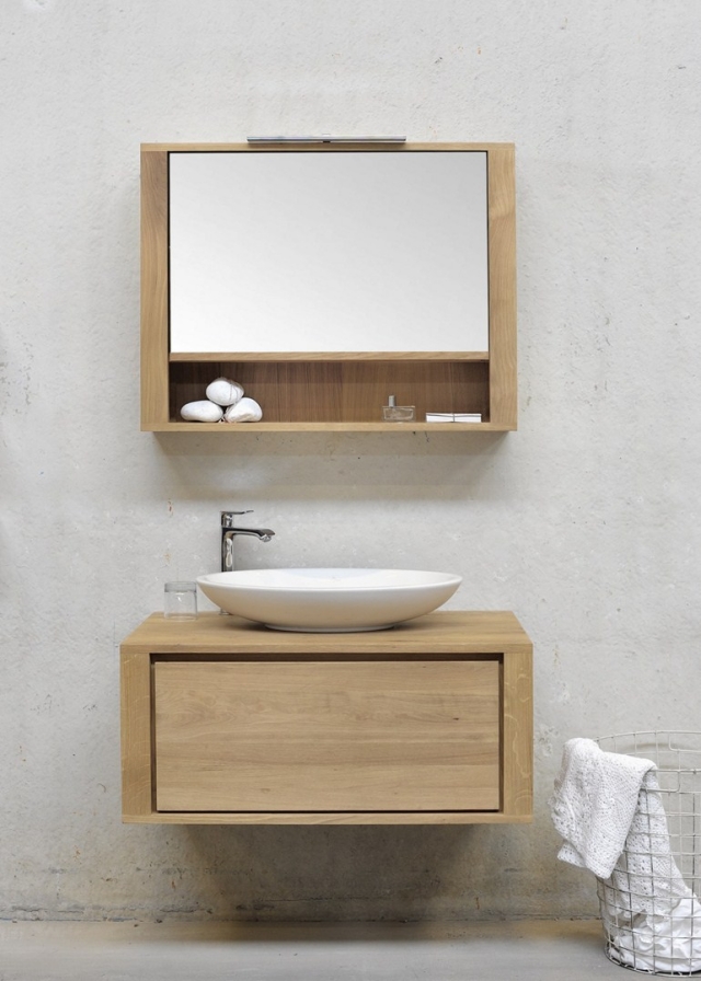 meuble salle de bains miroir-vasque-sous-lavabo-bois