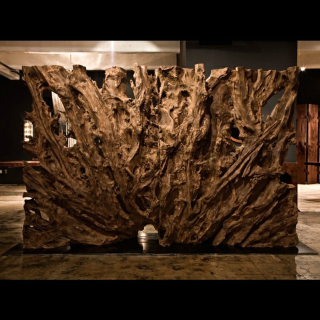 meuble sculpture en teck Hudson