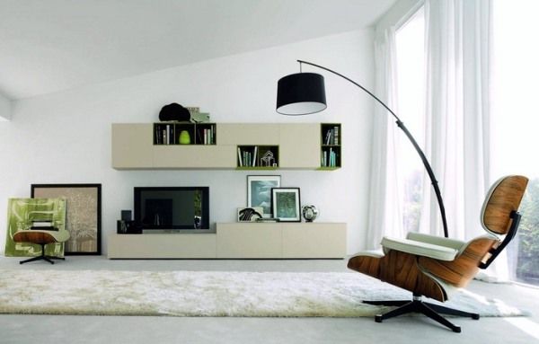 meuble télé design salon beige