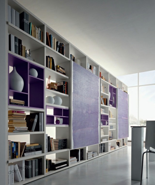 meubles de salon design violet