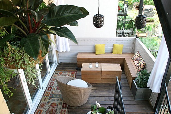 meubles design balcon aménagement jardin